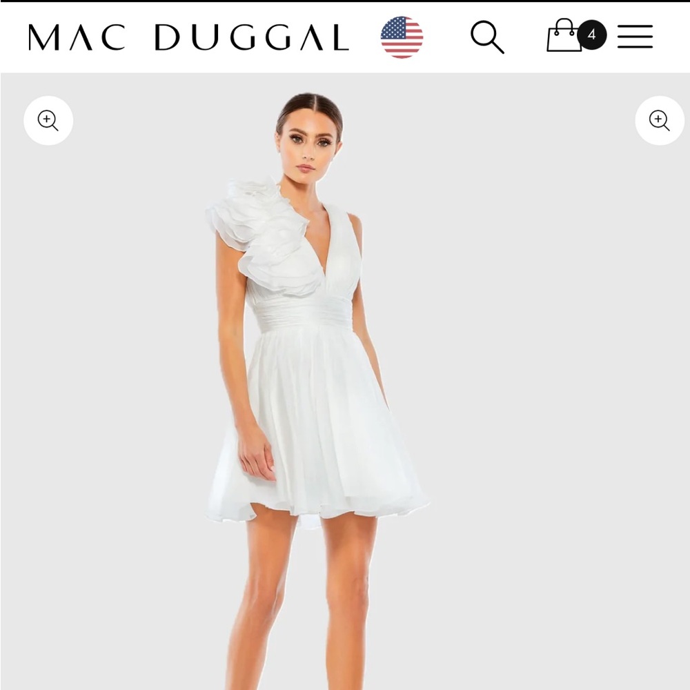 Mac Duggal Ruffle Mini Dress NWOT